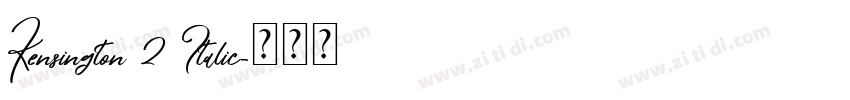 Kensington 2 Italic字体转换